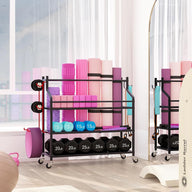 Multifunctional Dumbbells and Yoga Mat Storage Cart – Home Gym Organizer - stylishhomedecor2024.com