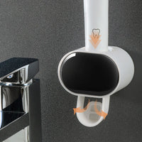 Automatic Toothpaste Dispenser and Toothbrush Holder - stylishhomedecor2024.com