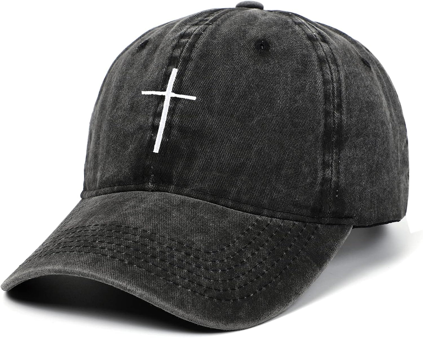 Cross Embroidery Baseball Cap – Adjustable Structured Dad Hat for Men and Women - stylishhomedecor2024.com