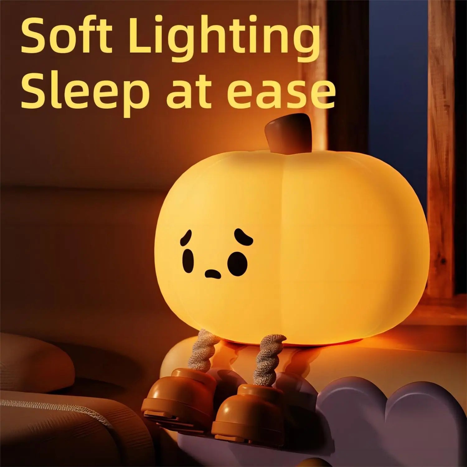 Halloween Pumpkin Night Lights – Cute Soft Silicone Safe Lamp, Dimmable Bedside Decor for Kids - stylishhomedecor2024.com