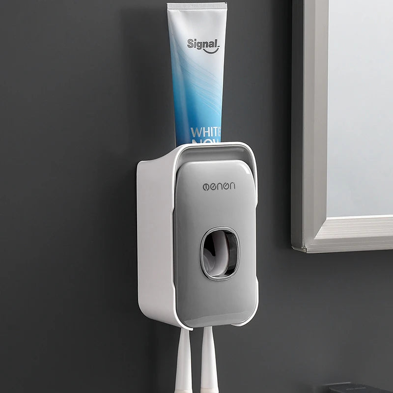 Automatic Toothpaste Dispenser Squeezer with Toothbrush Holder - stylishhomedecor2024.com