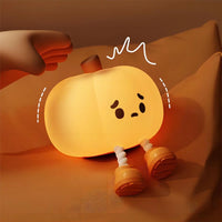 Halloween Pumpkin Night Lights – Cute Soft Silicone Safe Lamp, Dimmable Bedside Decor for Kids - stylishhomedecor2024.com