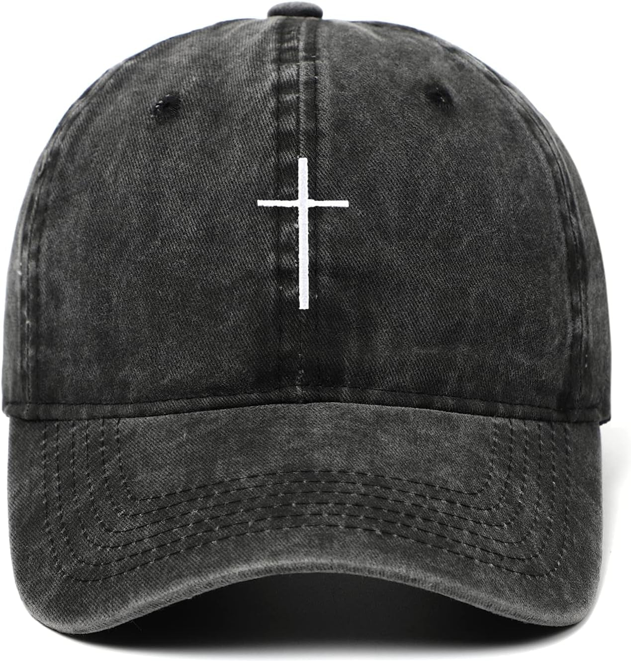 Cross Embroidery Baseball Cap – Adjustable Structured Dad Hat for Men and Women - stylishhomedecor2024.com