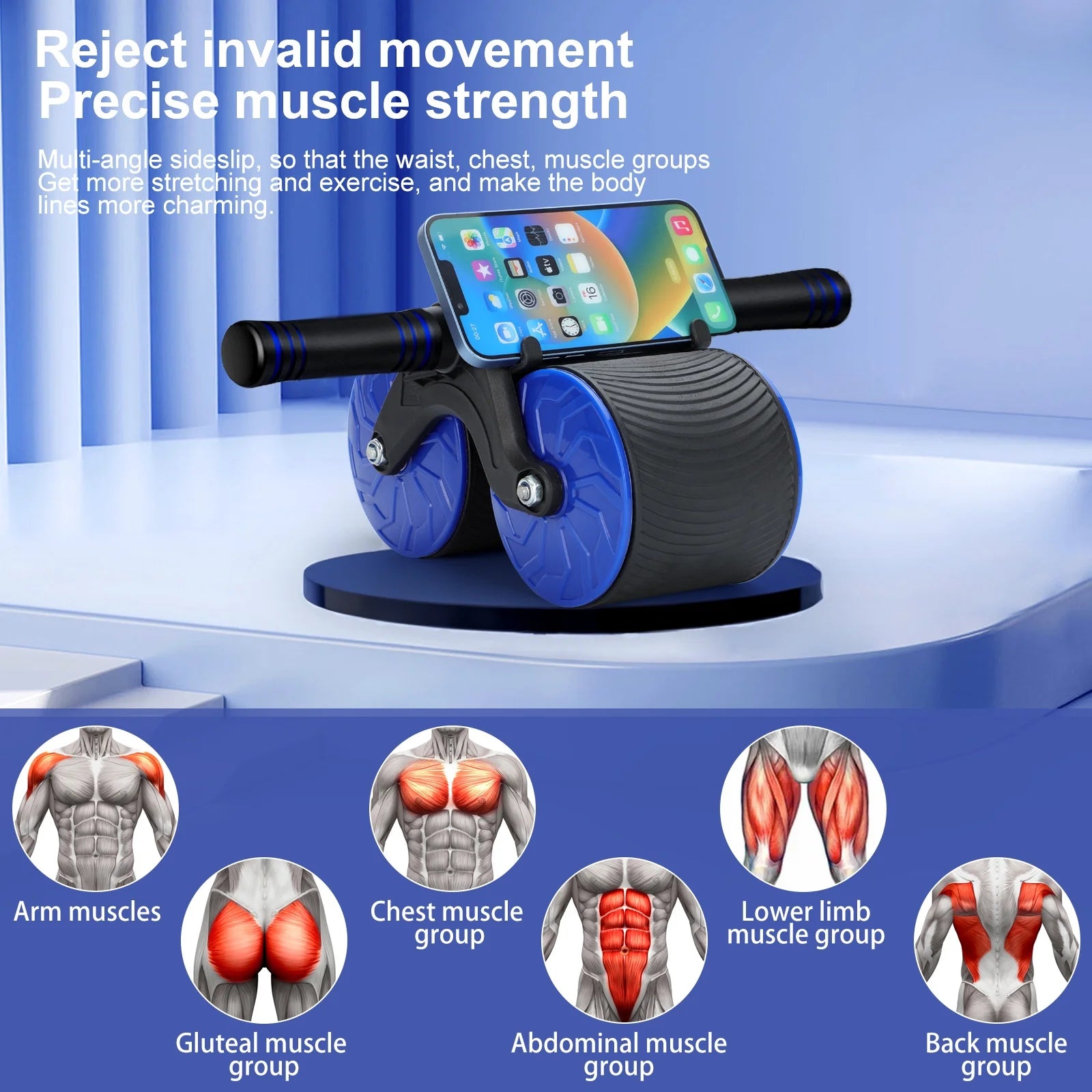 Automatic Rebound Ab Roller Wheel for Core Strength Training - stylishhomedecor2024.com