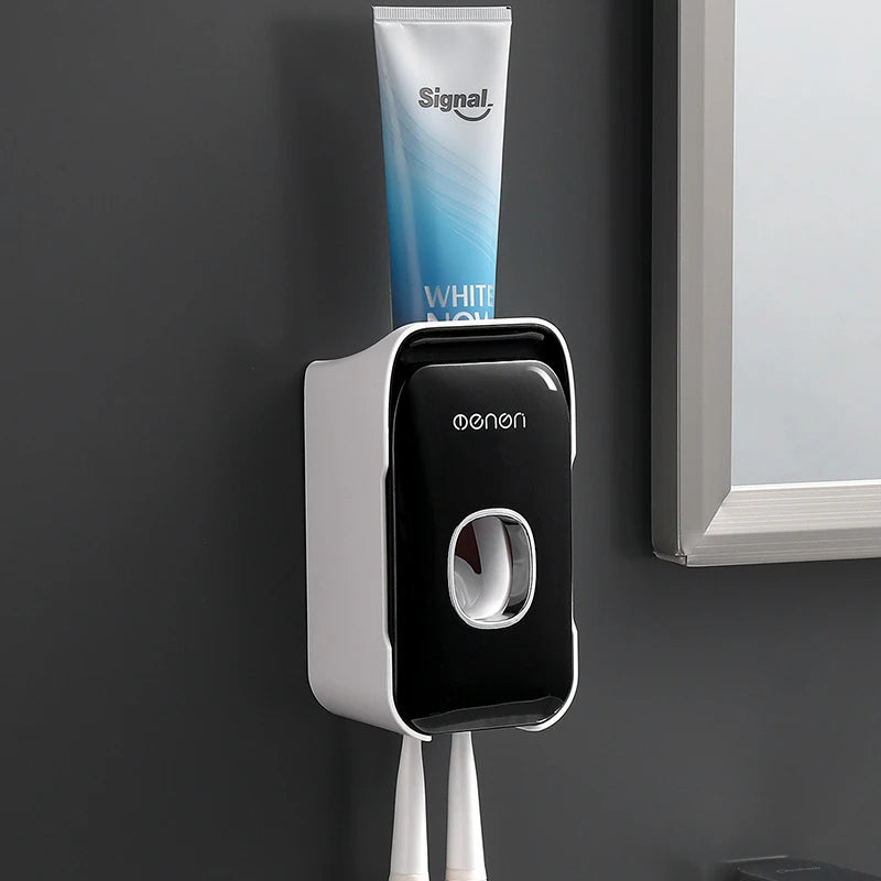 Automatic Toothpaste Dispenser Squeezer with Toothbrush Holder - stylishhomedecor2024.com