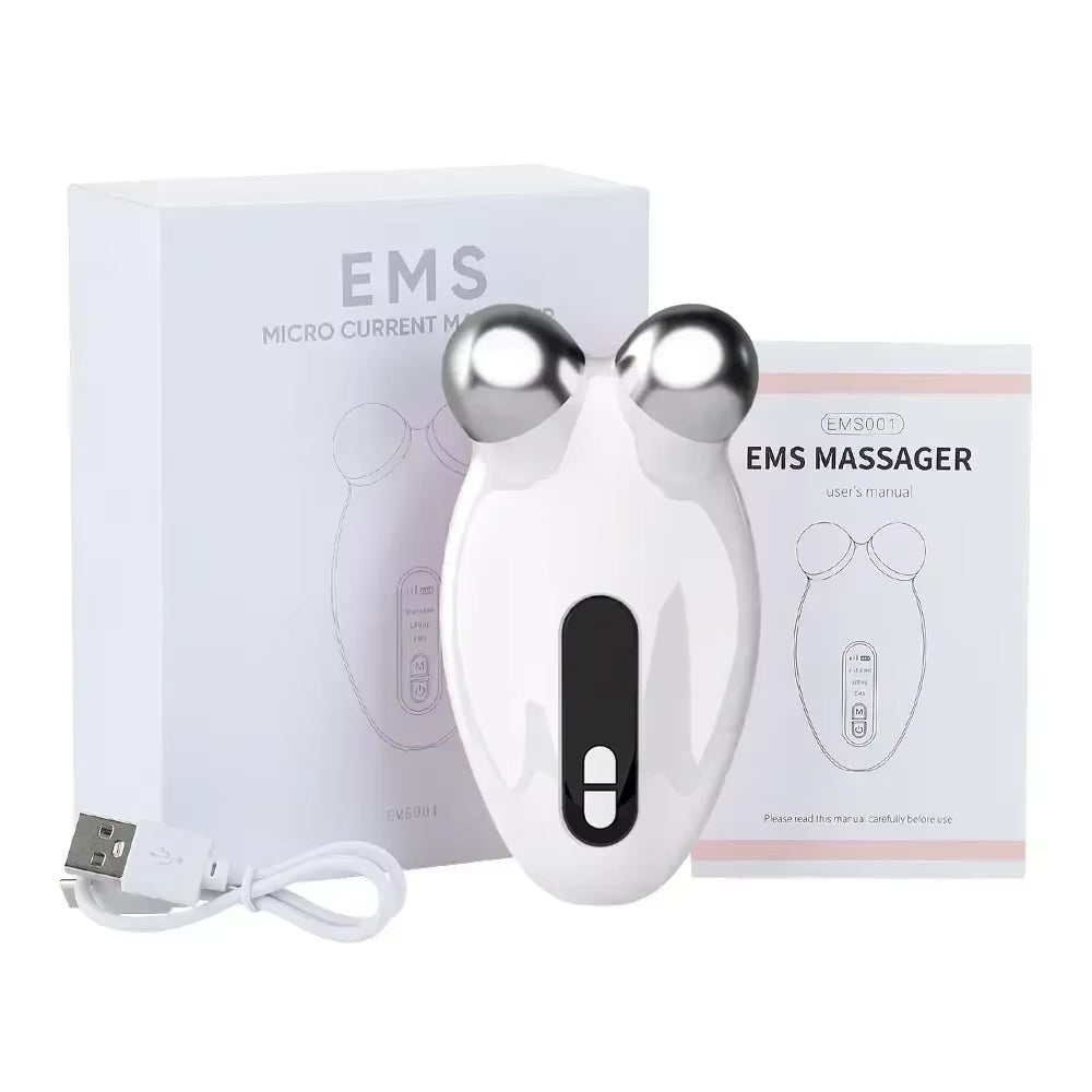 Facial Massager Microcurrent Roller EMS Device - stylishhomedecor2024.com