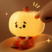 Halloween Pumpkin Night Lights – Cute Soft Silicone Safe Lamp, Dimmable Bedside Decor for Kids - stylishhomedecor2024.com