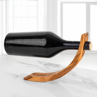 Handmade Olive Wood Bottle Holder | Available in Two Designs - stylishhomedecor2024.com