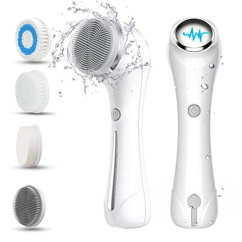 Facial Cleansing Brush – Rechargeable, IPX7 Waterproof, Multi-Head Kit