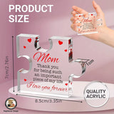 1Pc,Birthday Gifts for Mom - Engraved Acrylic Block Puzzle Mom Present, Christmas Present, Commemorative Decorative Gif - stylishhomedecor2024.com