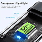 Transparent Luminous 3-In-1 Super Fast Charging Cable, 3 in 1 Charging Cable, Universal with Type-C Micro for Iphone15 14 13 - stylishhomedecor2024.com