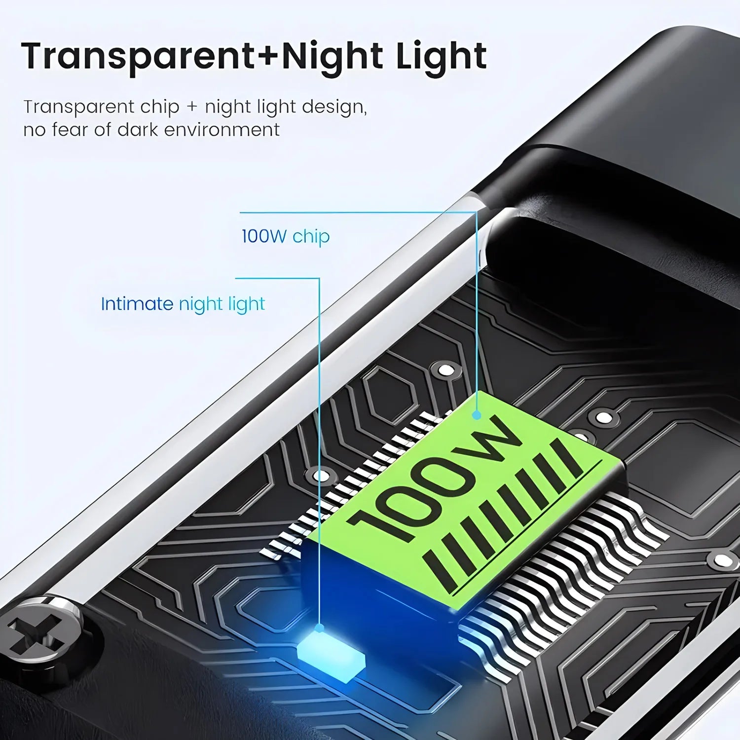 Transparent Luminous 3-In-1 Super Fast Charging Cable, 3 in 1 Charging Cable, Universal with Type-C Micro for Iphone15 14 13 - stylishhomedecor2024.com