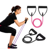 5 Levels Resistance Hot Yoga Pull Rope Bands Handles Elastic Sports Bodybuild Home Gym Workouts Muscle Training Rubber Tube Band - stylishhomedecor2024.com