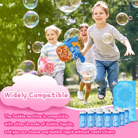 Bubble Machine for Kids 132 Holes Bubble Toys with Colorful Lights Bubble Blower for Toddlers Bubble Maker Gift for Indoor Outdoor Birthday Party Wedding, Pink - stylishhomedecor2024.com