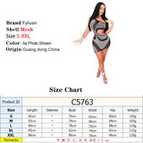 Mesh Perspective Women's Cut Out Waist Dress Inclined ShoulderSleeveless Set With Diamonds Slim Irregular Skirt Vacation Outfits