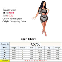 Mesh Perspective Women's Cut Out Waist Dress Inclined ShoulderSleeveless Set With Diamonds Slim Irregular Skirt Vacation Outfits