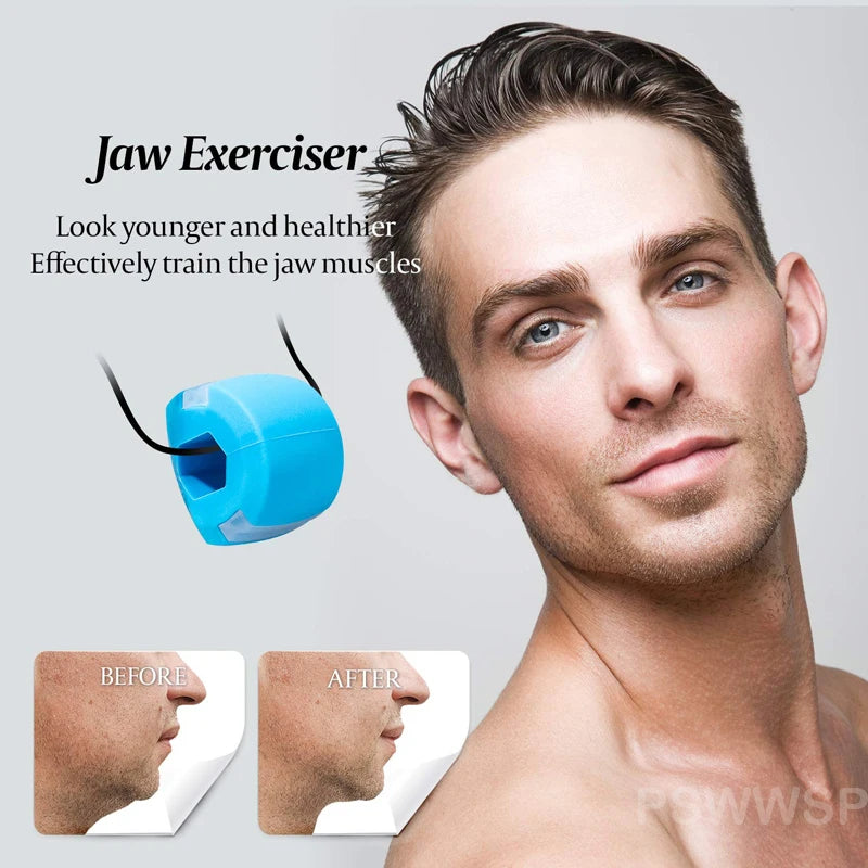 Jaw Exerciser Fitness Face Masseter Double Chin Remover Silica Gel Face Fitness Ball Facial Muscles Trainer Jawline Simulator