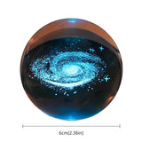 3D Crystal Ball LED Night Light Glowing Planetary Galaxy Lamp for Home Bedrom Desk Creative Decor Gift Planet Moon Bedside Lamp - stylishhomedecor2024.com