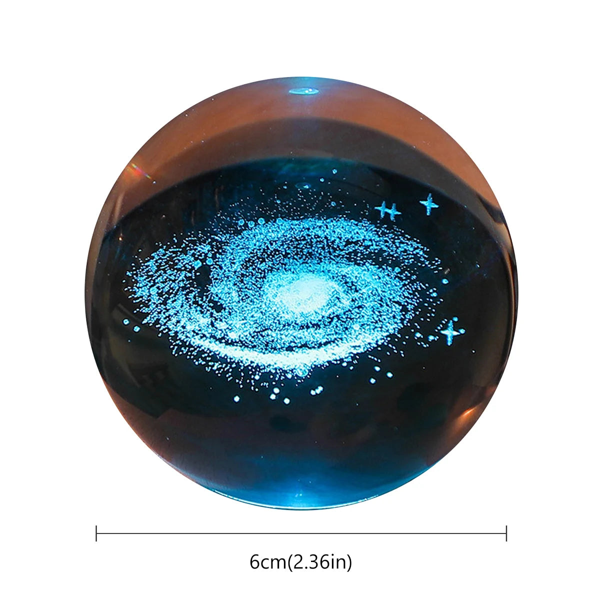 3D Crystal Ball LED Night Light Glowing Planetary Galaxy Lamp for Home Bedrom Desk Creative Decor Gift Planet Moon Bedside Lamp - stylishhomedecor2024.com