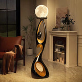 Resin Black & Gold Floor Lamp Elegant Living Room & Lobby Art Decoration