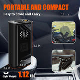AVID POWER Portable Tire Inflator for Car, Cordless Air Compressor W/ 4500Mah Battery and 12V DC Adapter, Air Pump for Car Tires, Motorcycle, Bicycle, Ball and Small Inflatables W/Smart Modes