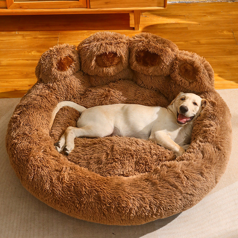 Kennel Warm Medium Large Dog Corgi Golden Retriever Bed Fleece-Lined Sofa Mattress - stylishhomedecor2024.com