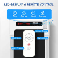 Walking Pad Treadmill under Desk, White 2.25HP Portable Mini Treadmill W/ Remote Control - stylishhomedecor2024.com