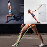 5 Levels Resistance Hot Yoga Pull Rope Bands Handles Elastic Sports Bodybuild Home Gym Workouts Muscle Training Rubber Tube Band - stylishhomedecor2024.com