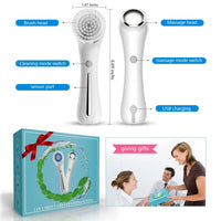 Facial Cleansing Brush – Rechargeable, IPX7 Waterproof, Multi-Head Kit