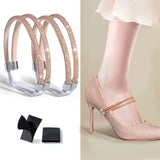 Anti-Skid Rhinestone High Heel Straps – 2-Piece Elastic Fixing Belts - stylishhomedecor2024.com