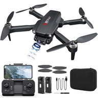 H16 Drone with Camera for Adults 4K, Foldable Drone for Beginners with Brushless Motor, Optical Flow Positioning, with 2 Batteries and Carrying Case - stylishhomedecor2024.com