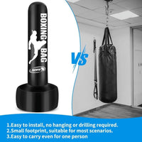 Heavy Punching Bags for Adults Freestanding Boxing Bag with Stand Men Stand Kickboxing Bag Ideal Standing Inflatable Kickboxing Bag - stylishhomedecor2024.com