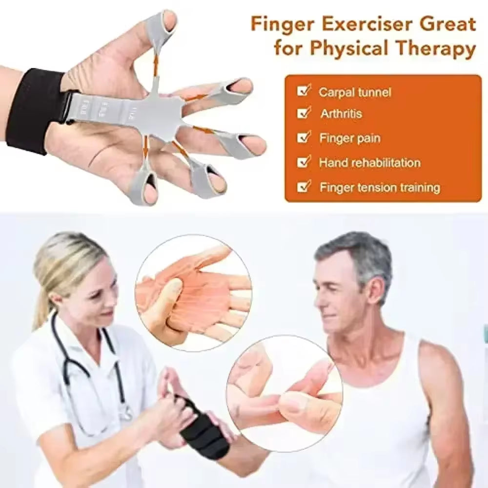 Silicone Grip Training and Exercise Finger Exercise Stretcher Hand Strengthener Arthritis Grip Trainer Hand Brush Expander Grips - stylishhomedecor2024.com