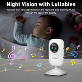 Upgrade Video Baby Monitor with 2 Cameras and Audio 2.8" LCD Screen, Night Vision, APP, 2 Way Talk, 1200Ft Long Range, Feeding Clock, Temperature Detection, Portable Wireless Baby Cam Home Use - stylishhomedecor2024.com