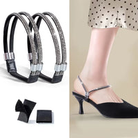 Anti-Skid Rhinestone High Heel Straps – 2-Piece Elastic Fixing Belts - stylishhomedecor2024.com