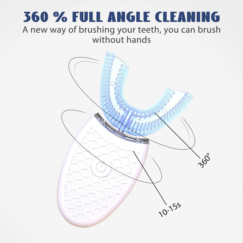 Silicone Electric Toothbrush 360° for Aldult Smart Automatic Whitening - stylishhomedecor2024.com