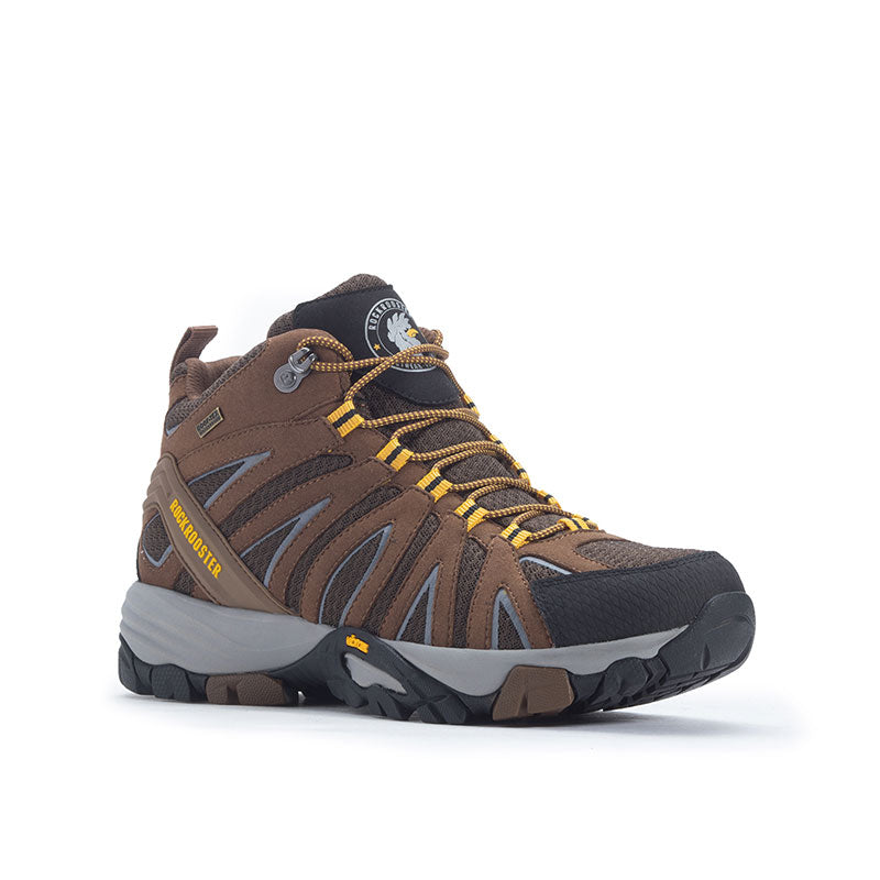 ROCKROOSTER Bedrock Brown 6 Inch Waterproof Hiking Boots with VIBRAM® - stylishhomedecor2024.com