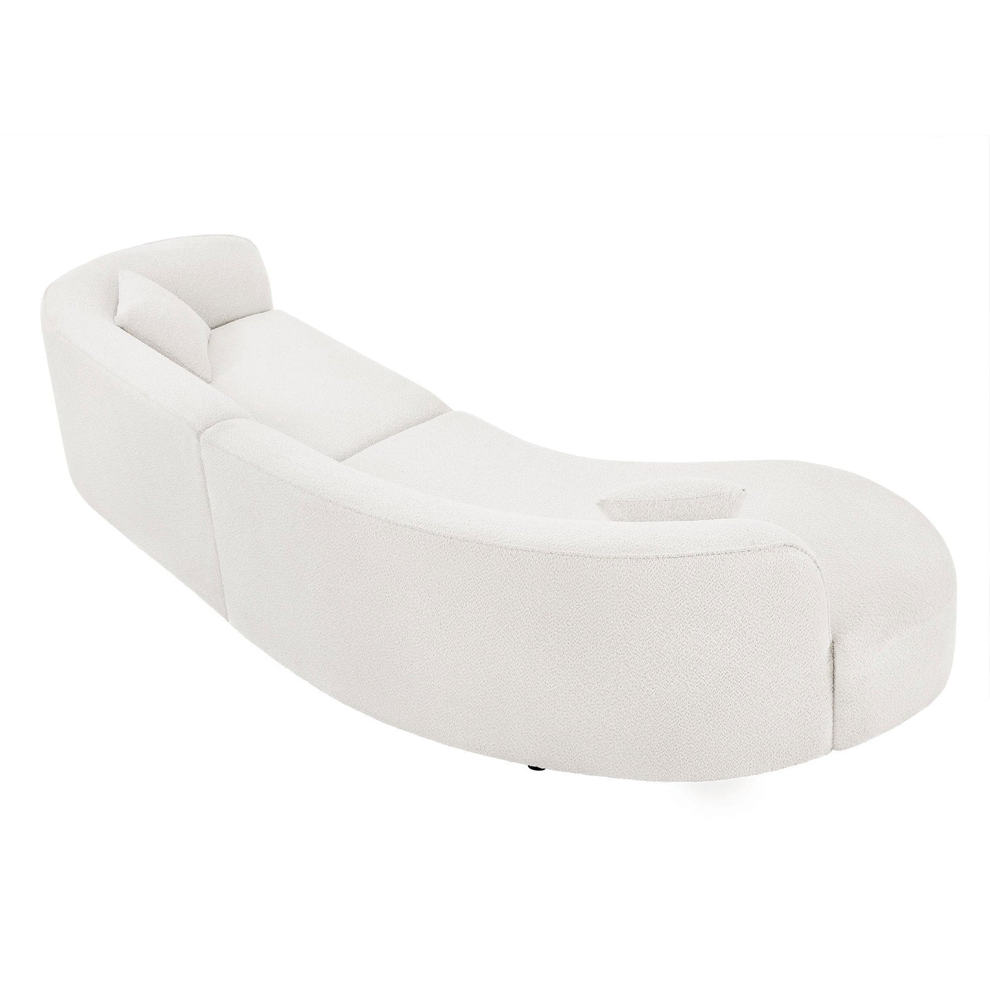 Luxury Curved Sofa with Chaise - Modern Upholstery