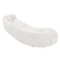 Luxury Curved Sofa with Chaise - Modern Upholstery