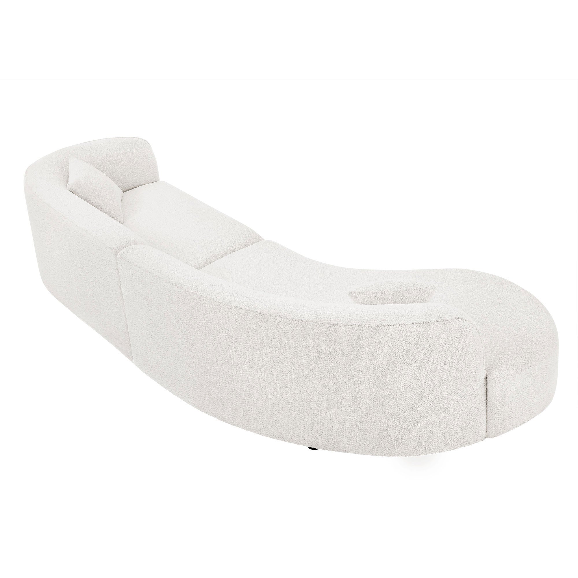 Luxury Curved Sofa with Chaise - Modern Upholstery