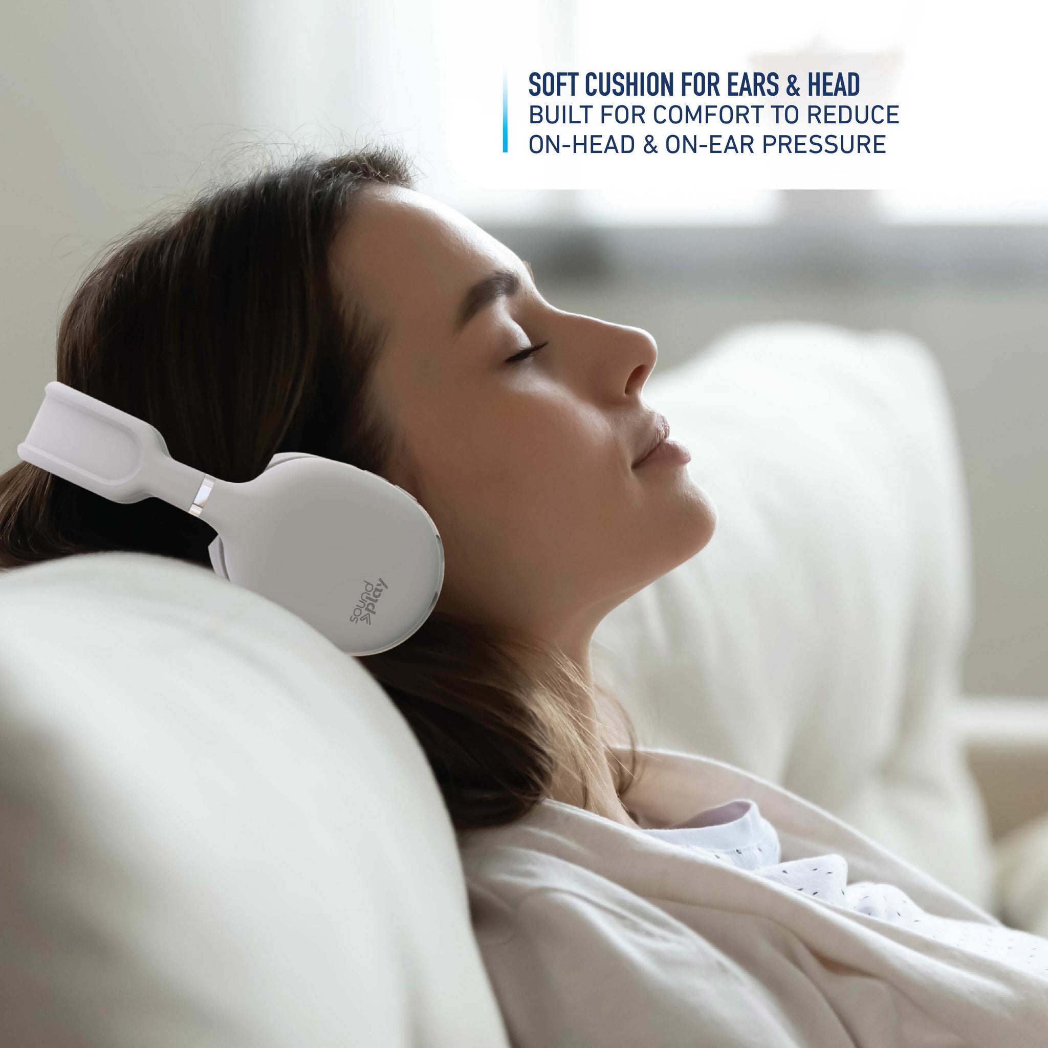 Foldable Wireless Bluetooth Over-Ear Headphones – Built-In Mic, White - stylishhomedecor2024.com