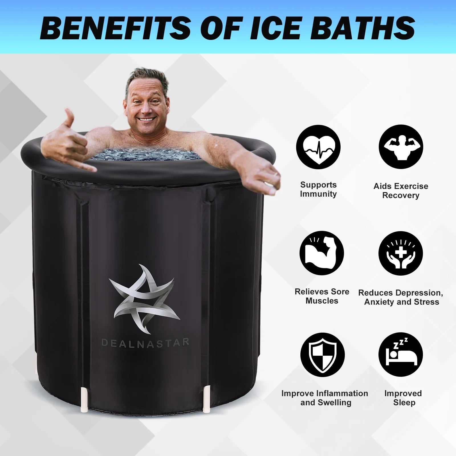 Ice Bath,Cold Tub Ice Bath,88 Gal Inflatable and Portable Cold Plunge for Athletes Adults at Home Indoor and Outdoor. - stylishhomedecor2024.com