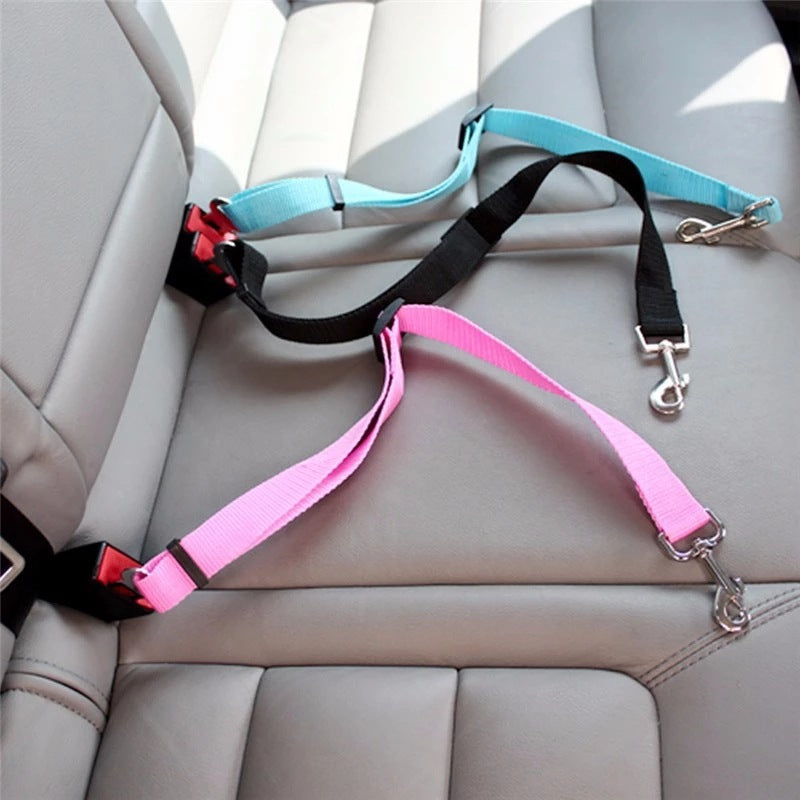 Adjustable Pet Cat Dog Car Seat Belt Pet Seat Vehicle Dog Harness Lead Clip Safety Lever Traction Dog Collars Dogs Accessoires Pets Products - stylishhomedecor2024.com