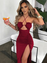 Sleeveless Sexy Female Midi Backless Dresses Slim Night Club Party Women'S Dress Bodycon Vestidos Elegantes Para Mujer - stylishhomedecor2024.com