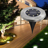 4/8 LEDs Solar Powered Buried Light Outdoor Pathway Garden Decking - stylishhomedecor2024.com