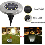 4/8 LEDs Solar Powered Buried Light Outdoor Pathway Garden Decking - stylishhomedecor2024.com