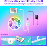 50 FT Long LED Strip Lights, Bluetooth LED Lights for Bedroom, Color Changing Light Strip with Music Sync, Smart Lights Controlled via Phone APP and IR Remote. - stylishhomedecor2024.com