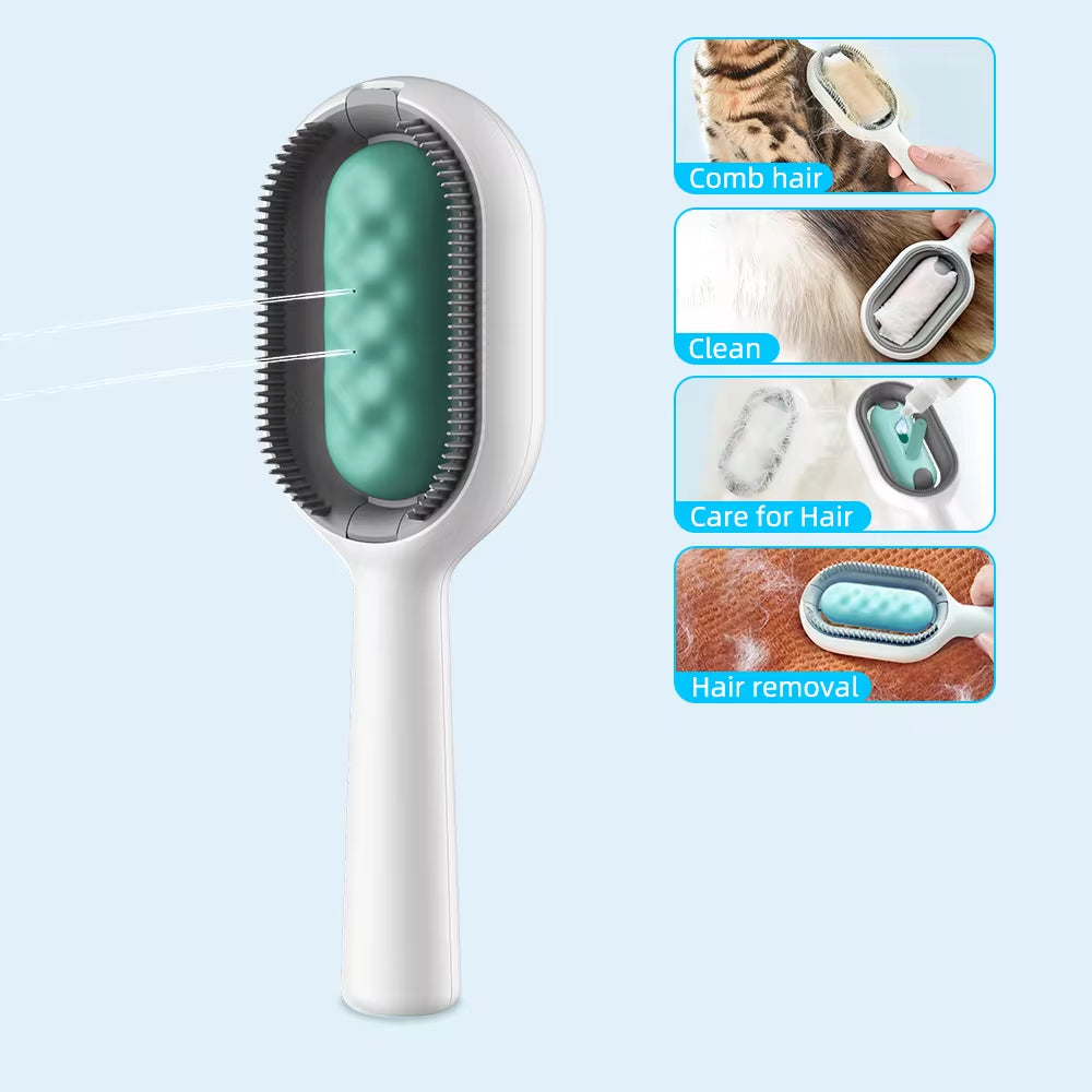 4-in-1 pet grooming brush for cats and dogs