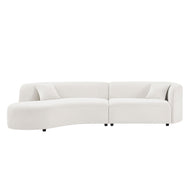 Luxury Curved Sofa with Chaise - Modern Upholstery