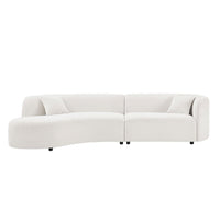 Luxury Curved Sofa with Chaise - Modern Upholstery